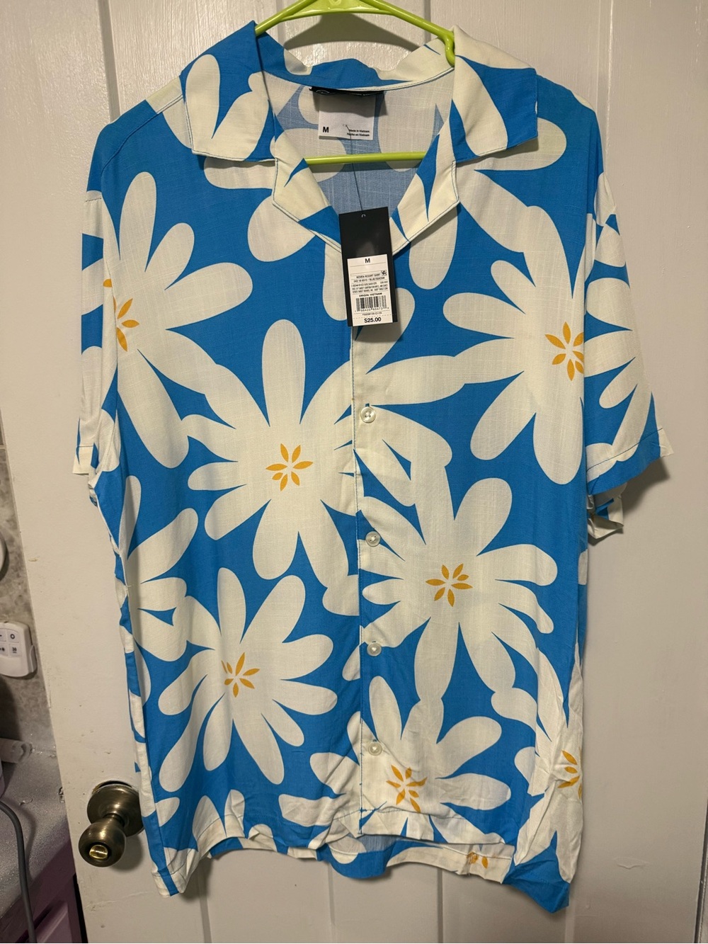 ONE/SIZE Blue Floral Button-Down Camp Shirt